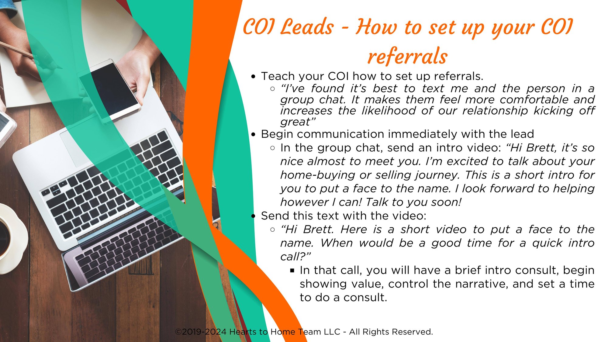 HTH Training- COI Lead Conversion